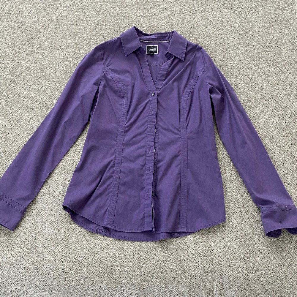 Express Essential Button-Down Blouse - image 1